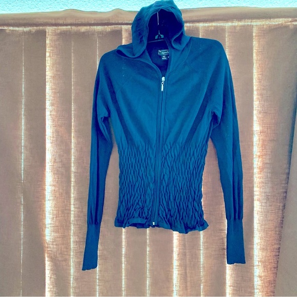 Dark Navy Blue Zip Hoodie size Medium - Picture 1 of 6